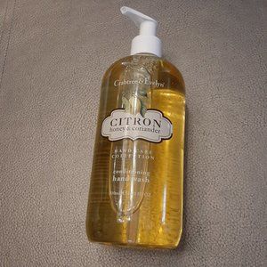 NWT Crabtree and Evelyn Citron Honey and Coriander Hand Wash - 500 ml/16.9 fl oz